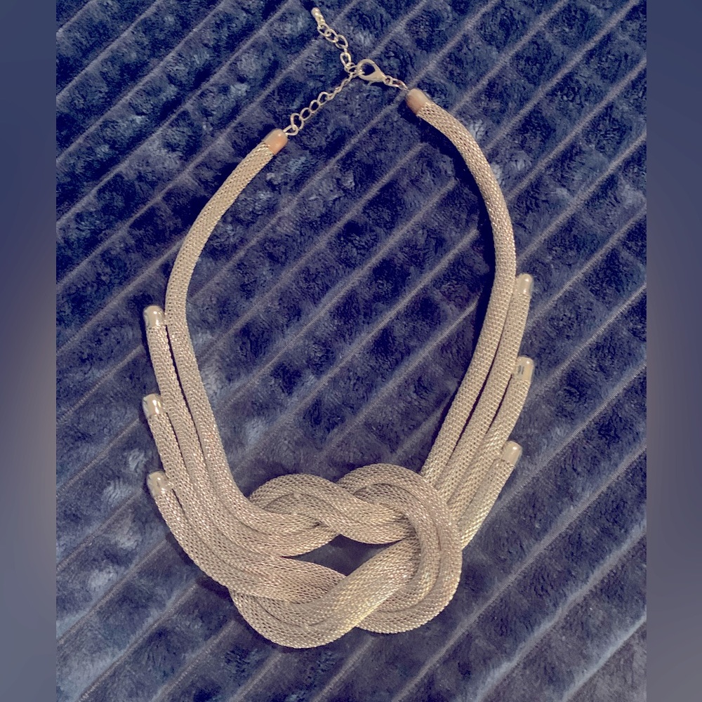 GORGEOUS and rare woven steel necklace